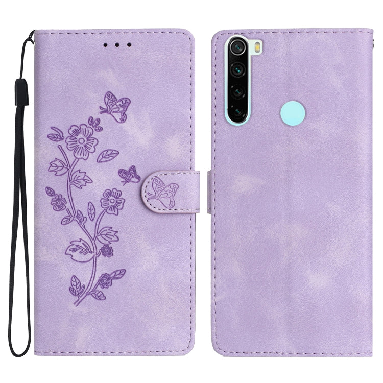 Flower Butterfly Embossing Pattern Leather Phone Case, For Xiaomi Redmi 9, For Xiaomi Redmi 9C, For Xiaomi Redmi Note 8T