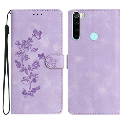Flower Butterfly Embossing Pattern Leather Phone Case, For Xiaomi Redmi 9, For Xiaomi Redmi 9C, For Xiaomi Redmi Note 8T