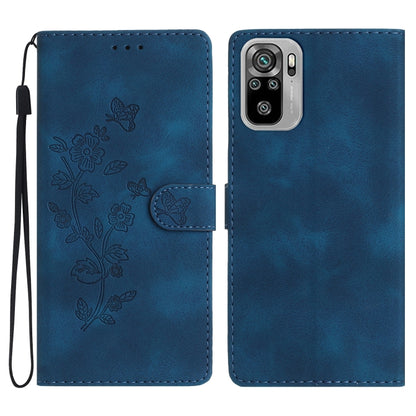 Flower Butterfly Embossing Pattern Leather Phone Case, For Xiaomi Redmi Note 10 5G, For Xiaomi Redmi Note 10 4G / Note 10S, For Xiaomi Redmi Note 10 Pro / 10 Pro Max, For Xiaomi Redmi K40 / K40 Pro