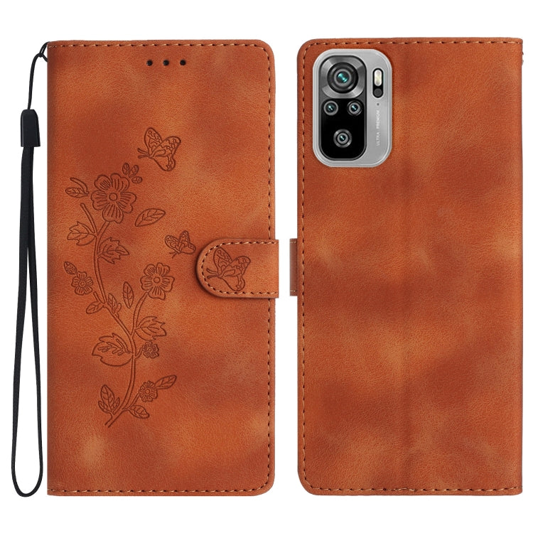 Flower Butterfly Embossing Pattern Leather Phone Case, For Xiaomi Redmi Note 10 5G, For Xiaomi Redmi Note 10 4G / Note 10S, For Xiaomi Redmi Note 10 Pro / 10 Pro Max, For Xiaomi Redmi K40 / K40 Pro