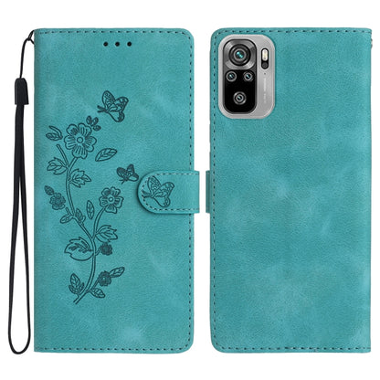 Flower Butterfly Embossing Pattern Leather Phone Case, For Xiaomi Redmi Note 10 5G, For Xiaomi Redmi Note 10 4G / Note 10S, For Xiaomi Redmi Note 10 Pro / 10 Pro Max, For Xiaomi Redmi K40 / K40 Pro