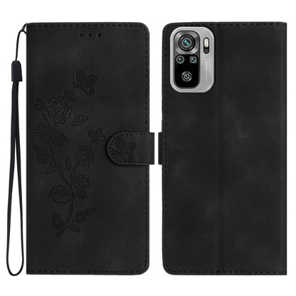 Flower Butterfly Embossing Pattern Leather Phone Case, For Xiaomi Redmi Note 10 5G, For Xiaomi Redmi Note 10 4G / Note 10S, For Xiaomi Redmi Note 10 Pro / 10 Pro Max, For Xiaomi Redmi K40 / K40 Pro