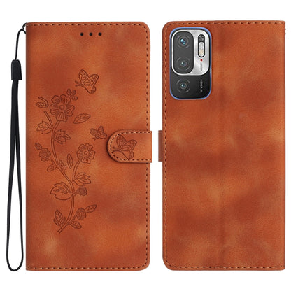Flower Butterfly Embossing Pattern Leather Phone Case, For Xiaomi Redmi Note 10 5G, For Xiaomi Redmi Note 10 4G / Note 10S, For Xiaomi Redmi Note 10 Pro / 10 Pro Max, For Xiaomi Redmi K40 / K40 Pro