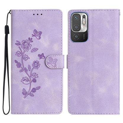 Flower Butterfly Embossing Pattern Leather Phone Case, For Xiaomi Redmi Note 10 5G, For Xiaomi Redmi Note 10 4G / Note 10S, For Xiaomi Redmi Note 10 Pro / 10 Pro Max, For Xiaomi Redmi K40 / K40 Pro