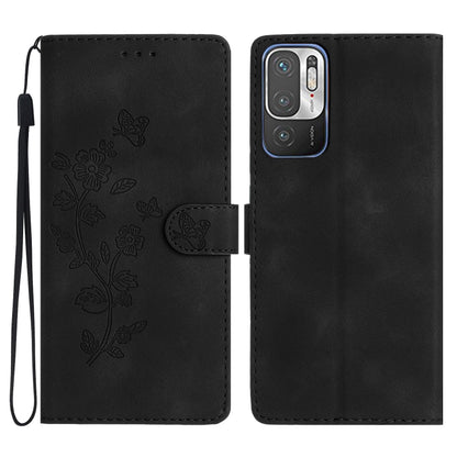 Flower Butterfly Embossing Pattern Leather Phone Case, For Xiaomi Redmi Note 10 5G, For Xiaomi Redmi Note 10 4G / Note 10S, For Xiaomi Redmi Note 10 Pro / 10 Pro Max, For Xiaomi Redmi K40 / K40 Pro