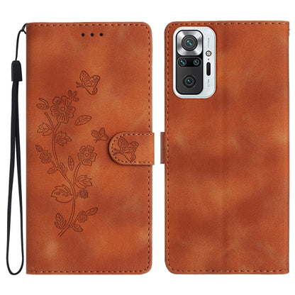 Flower Butterfly Embossing Pattern Leather Phone Case, For Xiaomi Redmi Note 10 5G, For Xiaomi Redmi Note 10 4G / Note 10S, For Xiaomi Redmi Note 10 Pro / 10 Pro Max, For Xiaomi Redmi K40 / K40 Pro