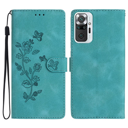 Flower Butterfly Embossing Pattern Leather Phone Case, For Xiaomi Redmi Note 10 5G, For Xiaomi Redmi Note 10 4G / Note 10S, For Xiaomi Redmi Note 10 Pro / 10 Pro Max, For Xiaomi Redmi K40 / K40 Pro