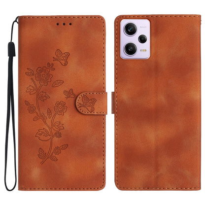 Flower Butterfly Embossing Pattern Leather Phone Case, For Xiaomi Redmi Note 12S, For Xiaomi Redmi 13C 4G, For Xiaomi Redmi Note 12 Pro 5G, For Xiaomi 13T