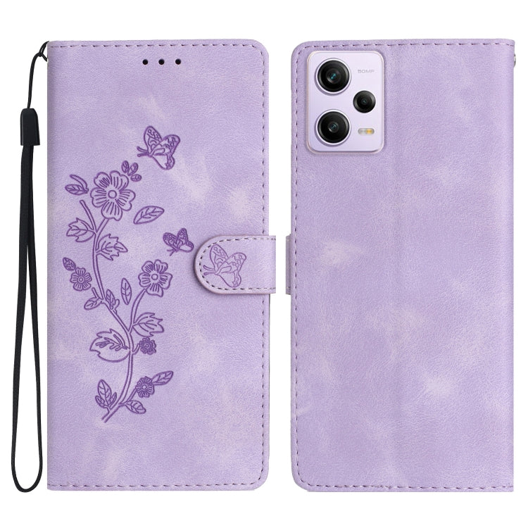 Flower Butterfly Embossing Pattern Leather Phone Case, For Xiaomi Redmi Note 12S, For Xiaomi Redmi 13C 4G, For Xiaomi Redmi Note 12 Pro 5G, For Xiaomi 13T