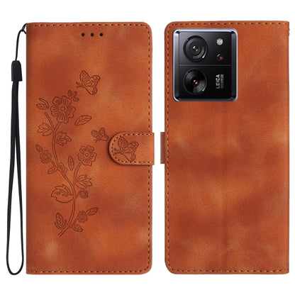Flower Butterfly Embossing Pattern Leather Phone Case, For Xiaomi Redmi Note 12S, For Xiaomi Redmi 13C 4G, For Xiaomi Redmi Note 12 Pro 5G, For Xiaomi 13T