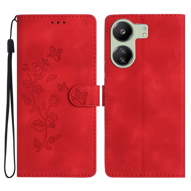 Flower Butterfly Embossing Pattern Leather Phone Case, For Xiaomi Redmi Note 12S, For Xiaomi Redmi 13C 4G, For Xiaomi Redmi Note 12 Pro 5G, For Xiaomi 13T