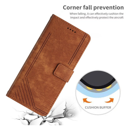 Skin Feel Stripe Pattern Leather Phone Case with Lanyard, For OPPO A38, For OPPO A58 4G, For OPPO Reno10 5G/Reno10 Pro 5G Global, For OPPO A78 4G