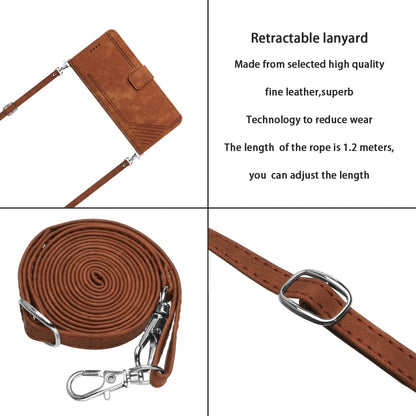 Skin Feel Stripe Pattern Leather Phone Case with Lanyard, For OPPO A38, For OPPO A58 4G, For OPPO Reno10 5G/Reno10 Pro 5G Global, For OPPO A78 4G