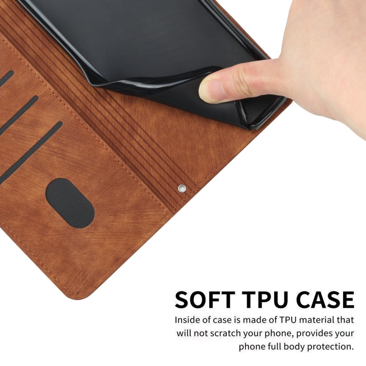 Skin Feel Stripe Pattern Leather Phone Case with Lanyard, For OPPO A38, For OPPO A58 4G, For OPPO Reno10 5G/Reno10 Pro 5G Global, For OPPO A78 4G