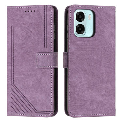 Skin Feel Stripe Pattern Leather Phone Case with Lanyard, For OPPO A6x 5G / A6 5G, For OPPO A60 4G, For OPPO A3 Pro, For OPPO Reno11 F