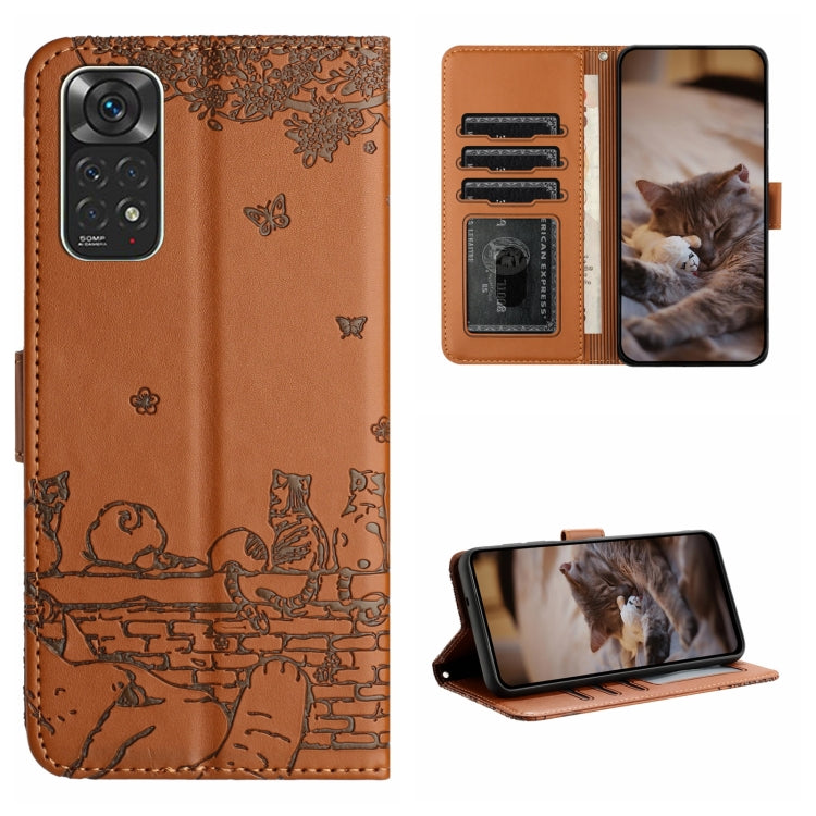 Cat Embossing Pattern Leather Phone Case with Lanyard, For Xiaomi Redmi Note 12 5G India / POCO X5, For Xiaomi Redmi 12C / 11A, For Xiaomi Redmi Note 11 Pro 4G/5G Global, For Xiaomi Redmi Note 11 Global