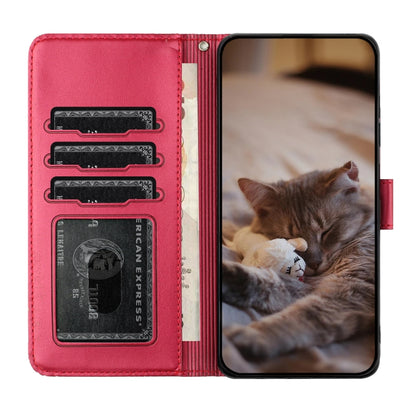 Cat Embossing Pattern Leather Phone Case with Lanyard, For Xiaomi Poco M6 Pro 4G, For Xiaomi Poco C65/Poco M6, For Xiaomi Redmi Note 13 Pro 4G, For Xiaomi Redmi Note 13 4G