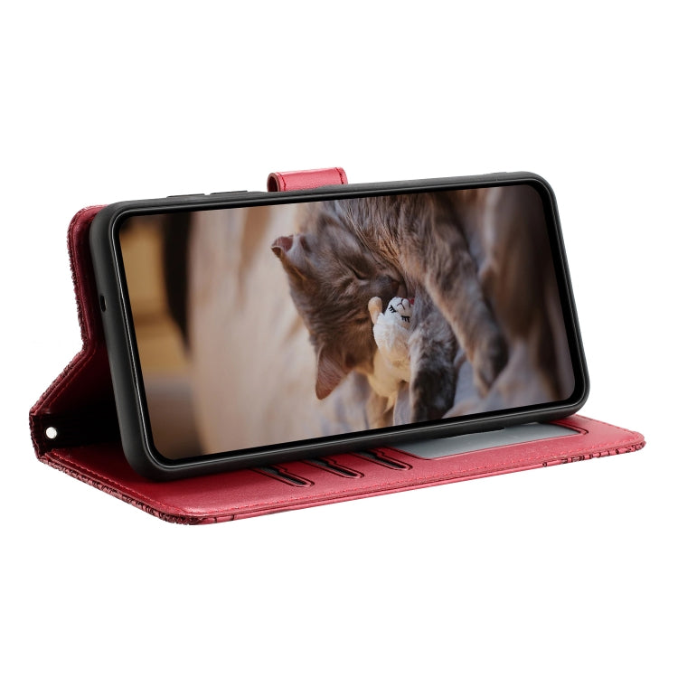 Cat Embossing Pattern Leather Phone Case with Lanyard, For Xiaomi Poco M6 Pro 4G, For Xiaomi Poco C65/Poco M6, For Xiaomi Redmi Note 13 Pro 4G, For Xiaomi Redmi Note 13 4G