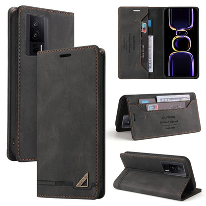 Skin Feel Anti-theft Brush Horizontal Flip Leather Case with Holder, For Xiaomi Poco F5 5G/Redmi Note 12 Turbo 5G, For Xiaomi Poco F5 Pro/Redmi K60/K60 Pro, For Xiaomi Redmi Note 12 Pro 4G Global, For Xiaomi Redmi Note 12 4G Global                     ...