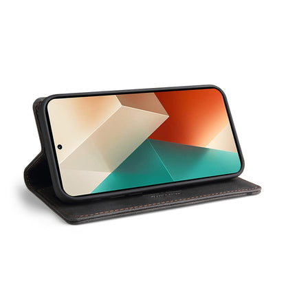 Skin Feel Anti-theft Brush Horizontal Flip Leather Case with Holder, For Xiaomi Redmi Note 13 5G, For Xiaomi Redmi 13C, For Xiaomi Redmi Note 13 Pro+, For Xiaomi Redmi Note 13 Pro 5G, For Xiaomi 13T, For Xiaomi Redmi 12