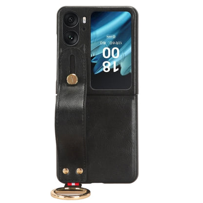 Wristband Leather Back Phone Case, For OPPO Find N2 Flip