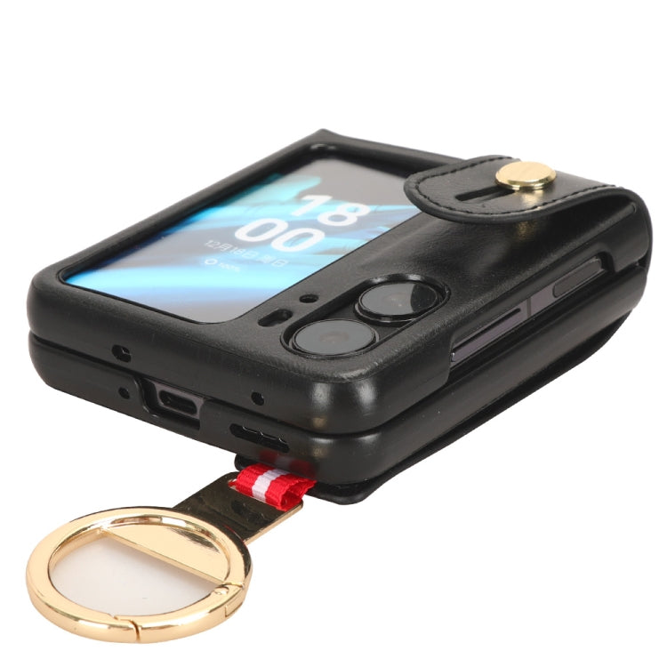 Wristband Leather Back Phone Case, For OPPO Find N2 Flip