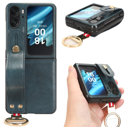 Wristband Leather Back Phone Case, For OPPO Find N2 Flip