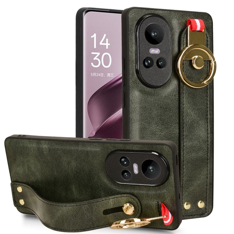 Wristband Leather Back Phone Case, For OPPO Reno10 /10 Pro 5G Global, For OPPO A78 4G, For OPPO K11X 5G, For OPPO Find X8 Pro