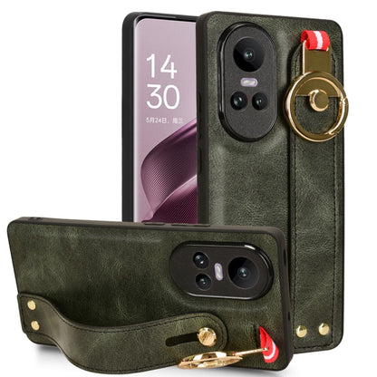 Wristband Leather Back Phone Case, For OPPO Reno10 /10 Pro 5G Global, For OPPO A78 4G, For OPPO K11X 5G, For OPPO Find X8 Pro