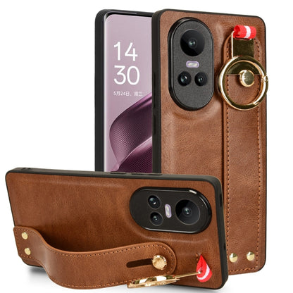 Wristband Leather Back Phone Case, For OPPO Reno10 /10 Pro 5G Global, For OPPO A78 4G, For OPPO K11X 5G, For OPPO Find X8 Pro