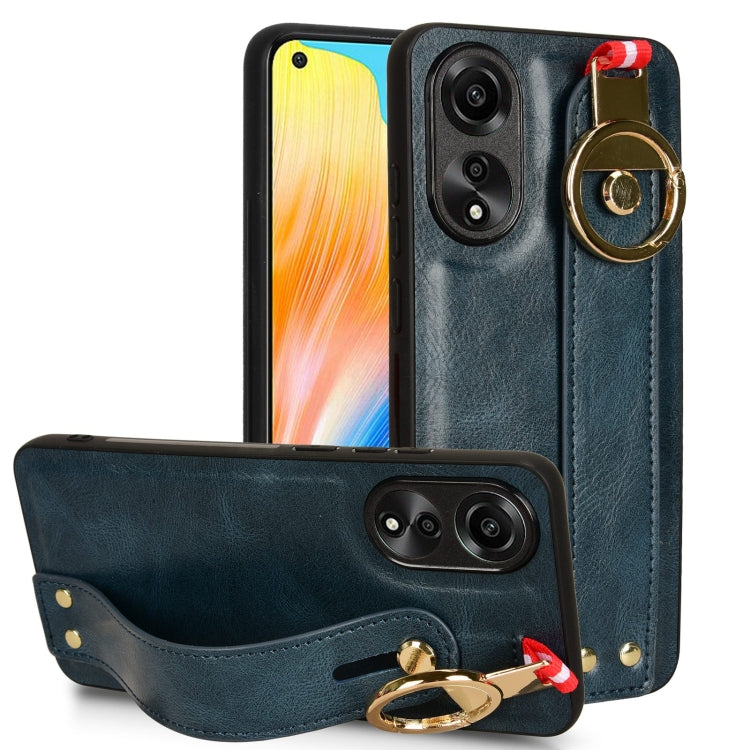 Wristband Leather Back Phone Case, For OPPO Reno10 /10 Pro 5G Global, For OPPO A78 4G, For OPPO K11X 5G, For OPPO Find X8 Pro