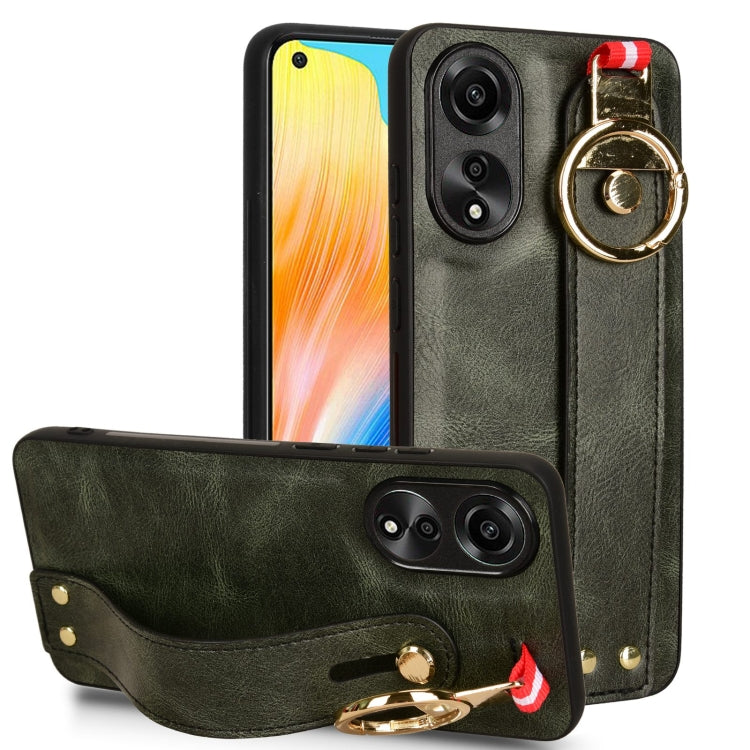 Wristband Leather Back Phone Case, For OPPO Reno10 /10 Pro 5G Global, For OPPO A78 4G, For OPPO K11X 5G, For OPPO Find X8 Pro