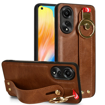 Wristband Leather Back Phone Case, For OPPO Reno10 /10 Pro 5G Global, For OPPO A78 4G, For OPPO K11X 5G, For OPPO Find X8 Pro