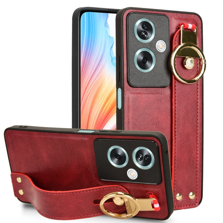 Wristband Leather Back Phone Case, For OPPO Reno11 Pro, For OPPO Find X7 Ultra, For OPPO A79 5G Global / A2, For OPPO K11 5G