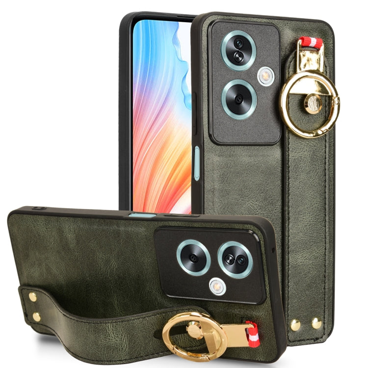 Wristband Leather Back Phone Case, For OPPO Reno11 Pro, For OPPO Find X7 Ultra, For OPPO A79 5G Global / A2, For OPPO K11 5G