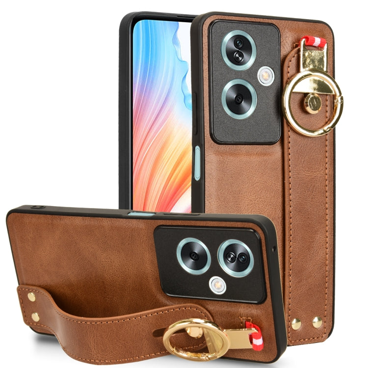 Wristband Leather Back Phone Case, For OPPO Reno11 Pro, For OPPO Find X7 Ultra, For OPPO A79 5G Global / A2, For OPPO K11 5G