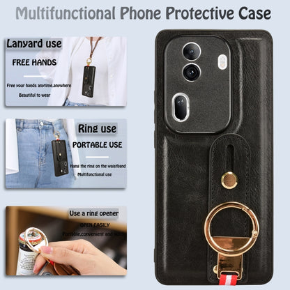 Wristband Leather Back Phone Case, For OPPO Reno11 Pro, For OPPO Find X7 Ultra, For OPPO A79 5G Global / A2, For OPPO K11 5G