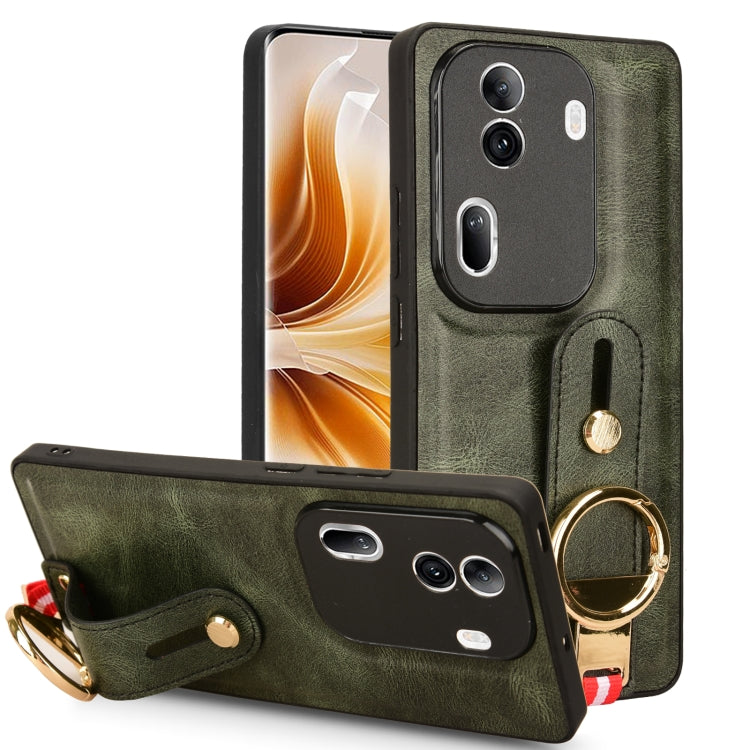 Wristband Leather Back Phone Case, For OPPO Reno11 Pro, For OPPO Find X7 Ultra, For OPPO A79 5G Global / A2, For OPPO K11 5G
