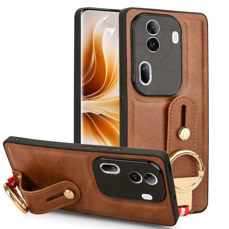 Wristband Leather Back Phone Case, For OPPO Reno11 Pro, For OPPO Find X7 Ultra, For OPPO A79 5G Global / A2, For OPPO K11 5G
