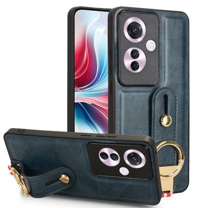 Wristband Leather Back Phone Case, For OPPO Reno12 F 5G, For OPPO A3 Pro India, For OPPO Reno11 PJH110, For OPPO Reno12 Pro 5G Global
