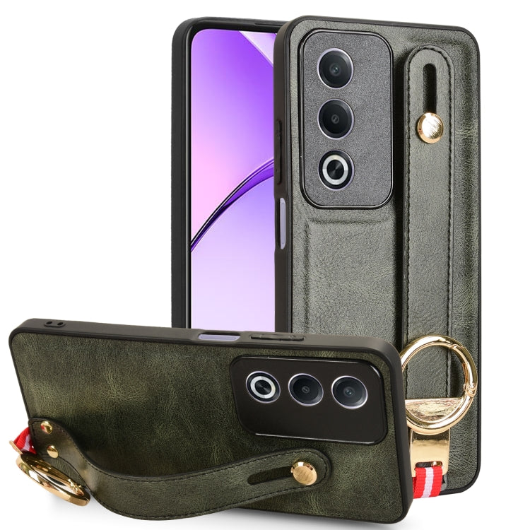 Wristband Leather Back Phone Case, For OPPO Reno12 F 5G, For OPPO A3 Pro India, For OPPO Reno11 PJH110, For OPPO Reno12 Pro 5G Global