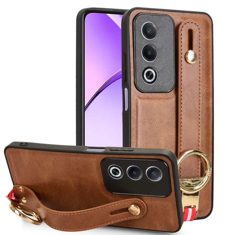 Wristband Leather Back Phone Case, For OPPO Reno12 F 5G, For OPPO A3 Pro India, For OPPO Reno11 PJH110, For OPPO Reno12 Pro 5G Global