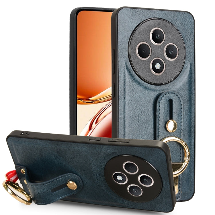 Wristband Leather Back Phone Case, For OPPO Reno12 F 5G, For OPPO A3 Pro India, For OPPO Reno11 PJH110, For OPPO Reno12 Pro 5G Global