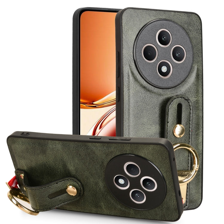 Wristband Leather Back Phone Case, For OPPO Reno12 F 5G, For OPPO A3 Pro India, For OPPO Reno11 PJH110, For OPPO Reno12 Pro 5G Global
