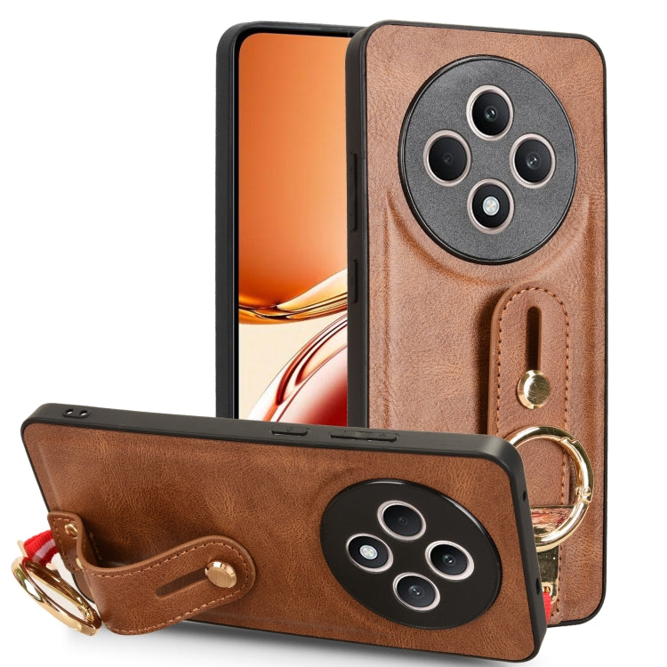 Wristband Leather Back Phone Case, For OPPO Reno12 F 5G, For OPPO A3 Pro India, For OPPO Reno11 PJH110, For OPPO Reno12 Pro 5G Global