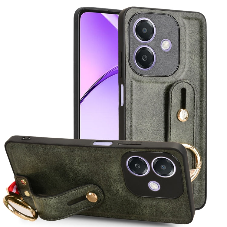 Wristband Leather Back Phone Case, For OPPO Reno13 F 5G, For OPPO Find X8, For OPPO K12x 5G / A3 Pro Global, For OPPO A3x 5G