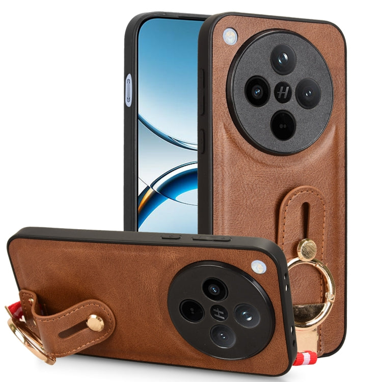 Wristband Leather Back Phone Case, For OPPO Reno13 F 5G, For OPPO Find X8, For OPPO K12x 5G / A3 Pro Global, For OPPO A3x 5G