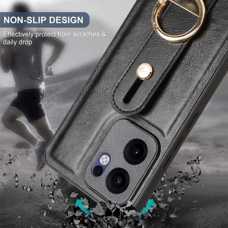 Wristband Leather Back Phone Case, For OPPO Reno13 F 5G, For OPPO Find X8, For OPPO K12x 5G / A3 Pro Global, For OPPO A3x 5G