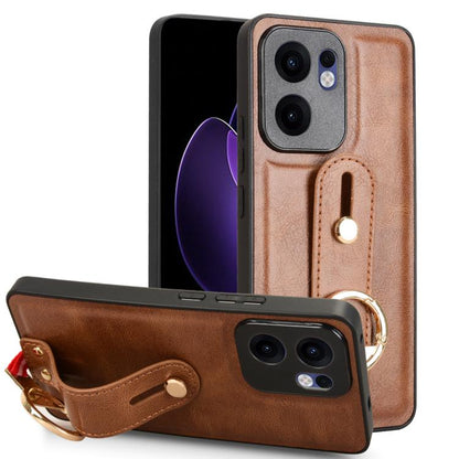 Wristband Leather Back Phone Case, For OPPO Reno13 F 5G, For OPPO Find X8, For OPPO K12x 5G / A3 Pro Global, For OPPO A3x 5G