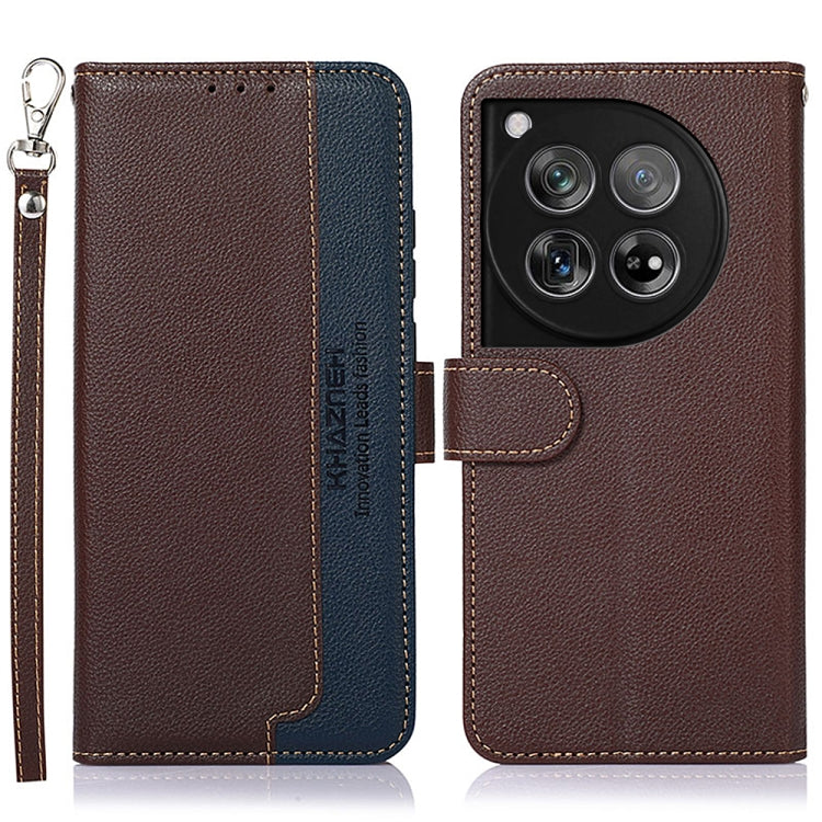 KHAZNEH Litchi Texture Leather RFID Phone Case, For OnePlus 12, For OnePlus Ace 2 Pro, For OnePlus Nord 3 / Ace 2V